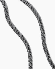 Curb Chain Angular Link Necklace in Titanium, 8.7mm