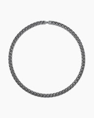 Curb Chain Angular Link Necklace in Titanium, 8.7mm