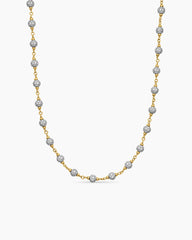 Spiritual Beads Necklace in 18K Yellow Gold with Diamonds, 6mm