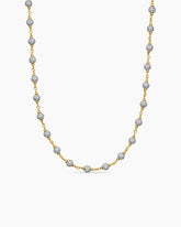Spiritual Beads Necklace in 18K Yellow Gold with Diamonds, 6mm