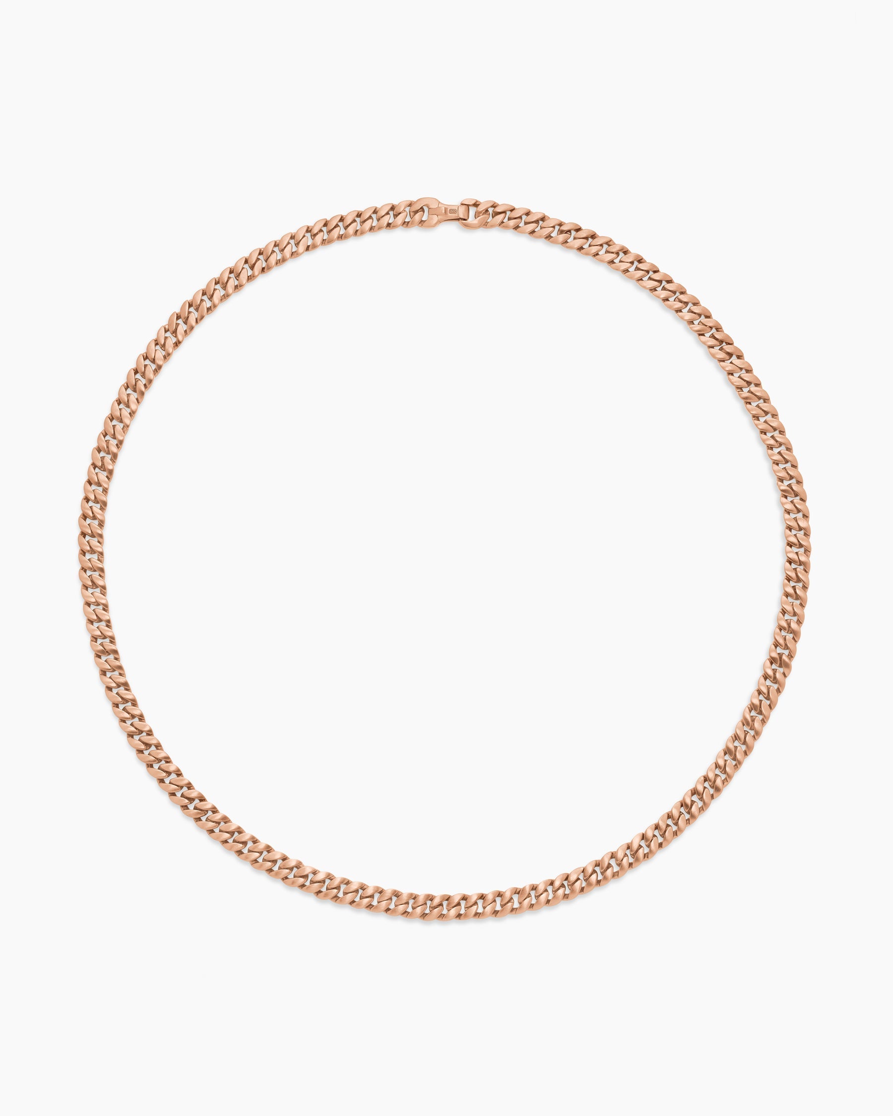 Curb Chain Necklace in 18K Rose Gold, 6mm