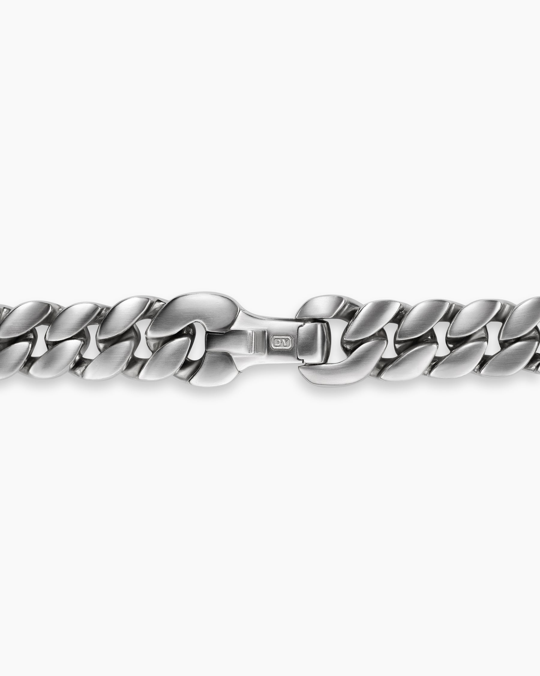 Curb Chain Necklace in Platinum, 6mm