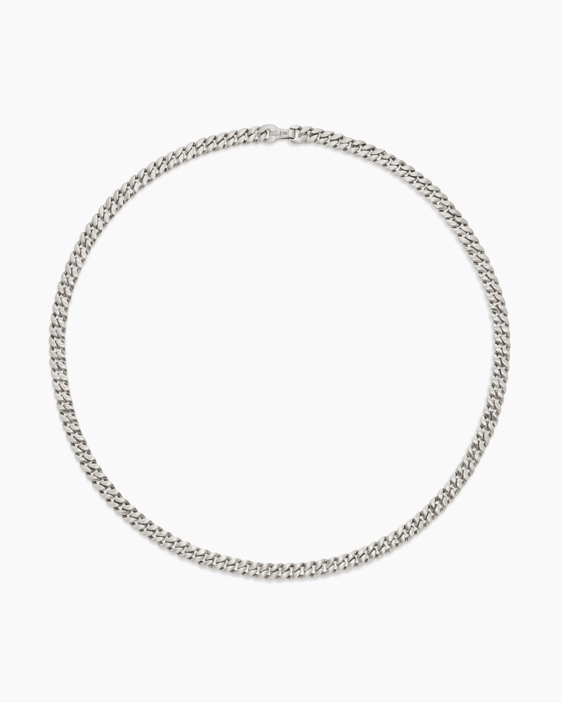 Curb Chain Necklace in Sterling Silver, 6mm