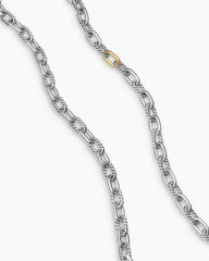 DY Madison® Chain Necklace in Sterling Silver with 18K Yellow Gold, 6mm
