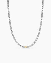 DY Madison® Chain Necklace in Sterling Silver with 18K Yellow Gold, 6mm