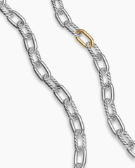 DY Madison® Chain Necklace in Sterling Silver with 18K Yellow Gold, 8.5mm