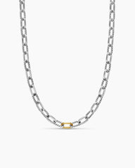 DY Madison® Chain Necklace in Sterling Silver with 18K Yellow Gold, 8.5mm