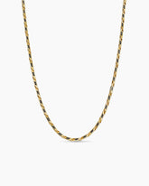 Streamline® Faceted Chain Necklace in 18K Yellow Gold with Forged Carbon, 4.3mm