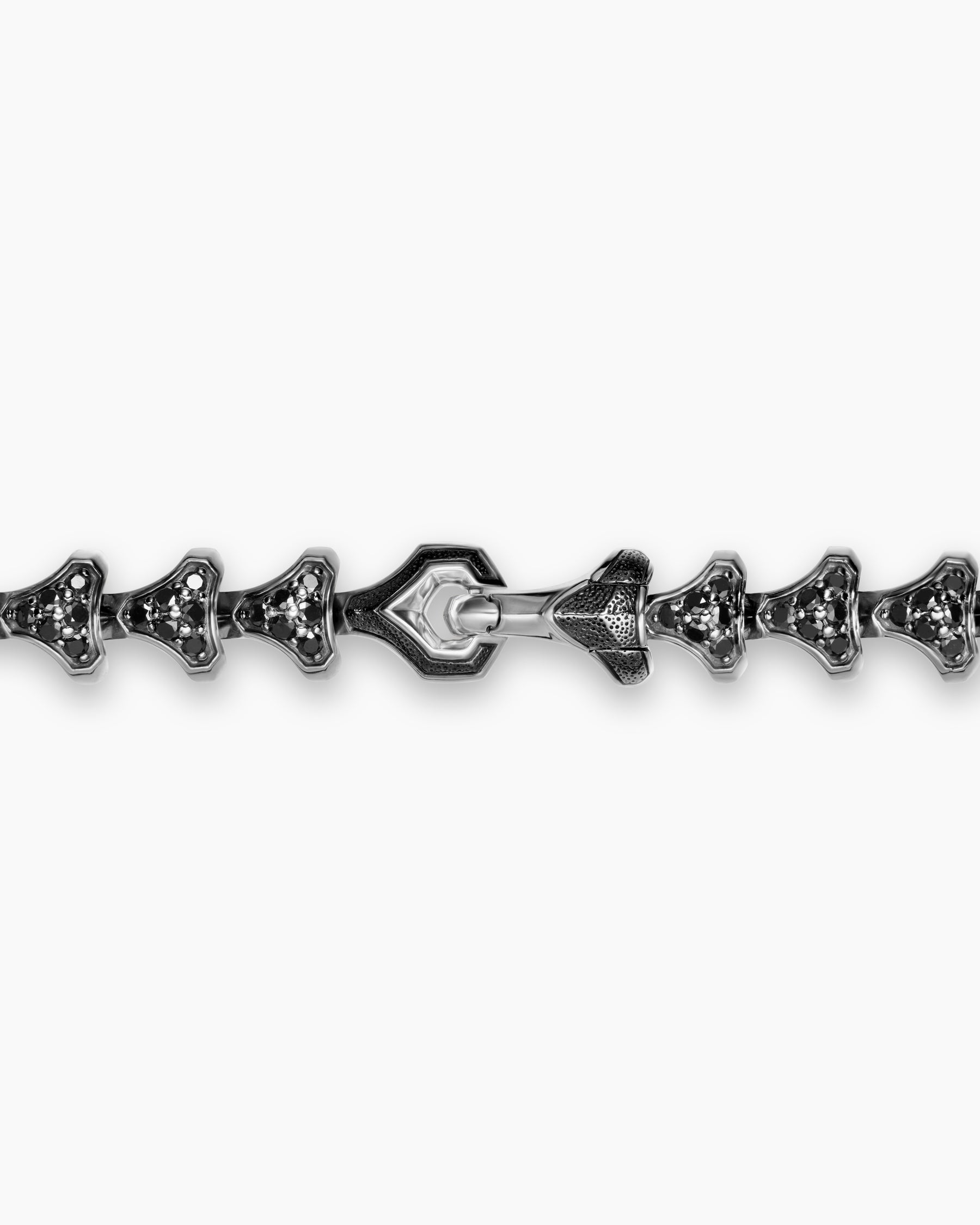 Armory® Necklace in Sterling Silver with Black Diamonds, 7.5mm