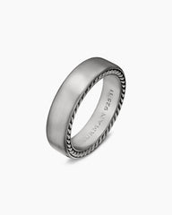 Streamline® Band Ring in Grey Titanium, 6mm