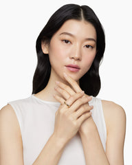 Crossover Band Ring in Sterling Silver with 18K Yellow Gold, 5.3mm