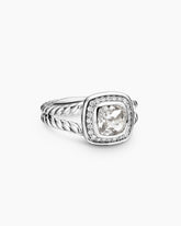 Petite Albion® Ring in Sterling Silver with White Topaz and Diamonds, 7mm