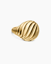 Sculpted Cable Pinky Ring in 18K Yellow Gold, 13mm