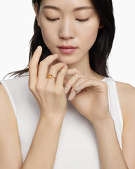 Chatelaine® Ring in 18K Yellow Gold with Citrine and Diamonds, 7mm