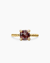 Chatelaine® Ring in 18K Yellow Gold with Garnet and Diamonds, 7mm