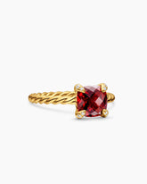 Chatelaine® Ring in 18K Yellow Gold with Garnet and Diamonds, 7mm