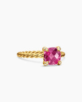 Chatelaine® Ring in 18K Yellow Gold with Pink Tourmaline and Diamonds, 7mm