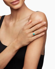 Chatelaine® Ring in 18K Yellow Gold with Turquoise and Diamonds, 7mm