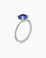 Chatelaine® Ring in 18K White Gold with Tanzanite and Diamonds, 7mm