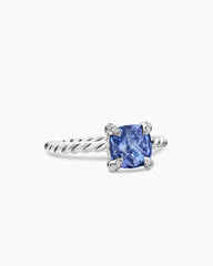 Chatelaine® Ring in 18K White Gold with Tanzanite and Diamonds, 7mm