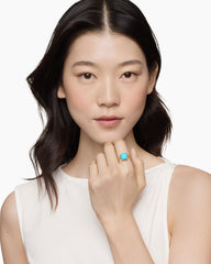 Chatelaine® Ring in 18K Yellow Gold with Turquoise and Diamonds, 11mm