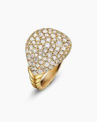 Pavé Pinky Ring in 18K Yellow Gold with Diamonds, 13mm