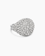 Pavé Pinky Ring in 18K White Gold with Diamonds, 13mm