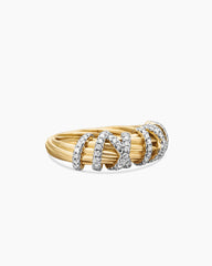 Helena Ring in 18K Yellow Gold with Diamonds, 7.7mm