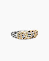 Helena Ring in Sterling Silver with 18K Yellow Gold and Diamonds, 7.7mm