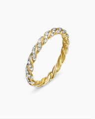 Pavé Petite Band Ring in 18K Yellow Gold with Diamonds, 2.8mm