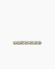 Pavé Petite Band Ring in 18K Yellow Gold with Diamonds, 2.8mm