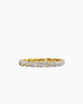 Pavé Petite Band Ring in 18K Yellow Gold with Diamonds, 2.8mm