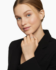 Pavé Petite Band Ring in 18K White Gold with Diamonds, 2.8mm