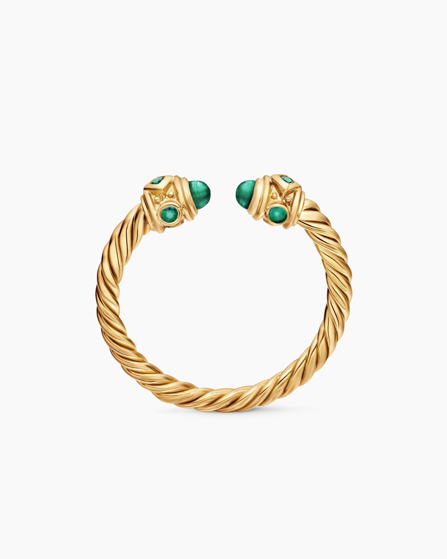 Renaissance® Ring in 18K Yellow Gold with Emeralds, 2.3mm