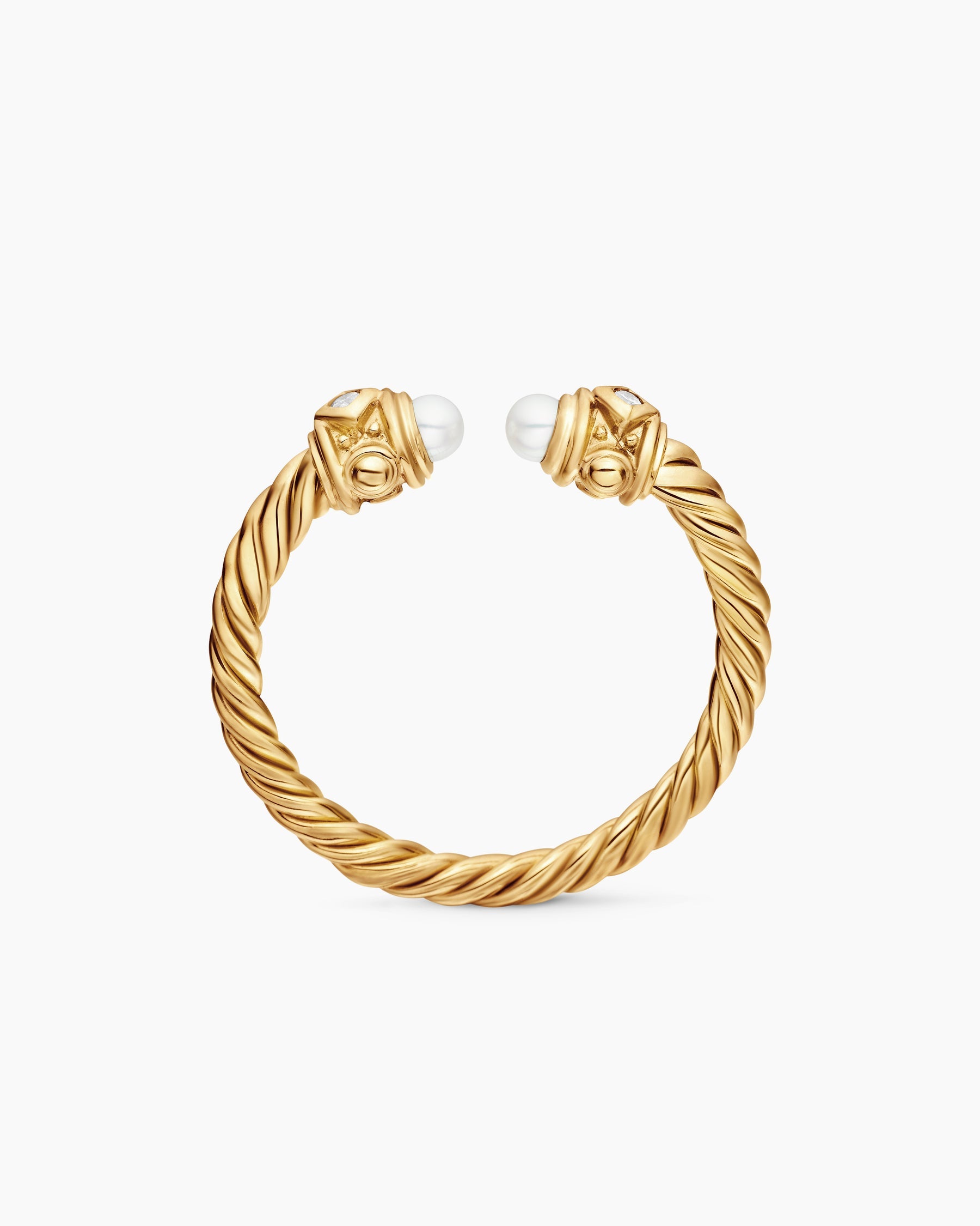 Renaissance® Ring in 18K Yellow Gold with Pearls and Diamonds, 2.3mm