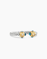 Renaissance® Ring in Sterling Silver with 14K Yellow Gold, Hampton Blue Topaz and Diamonds, 2.3mm