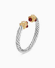 Renaissance® Ring in Sterling Silver with 14K Yellow Gold, Rhodolite Garnet and Diamonds, 2.3mm
