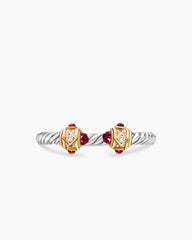 Renaissance® Ring in Sterling Silver with 14K Yellow Gold, Rhodolite Garnet and Diamonds, 2.3mm