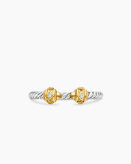 Renaissance® Ring in Sterling Silver with 14K Yellow Gold, Gold Domes and Diamonds, 2.3mm