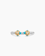 Renaissance® Ring in Sterling Silver with 14K Yellow Gold, Turquoise and Diamonds, 2.3mm