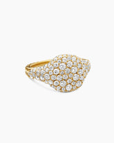 Pavé Pinky Ring in 18K Yellow Gold with Diamonds, 10mm