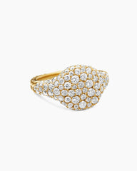 Pavé Pinky Ring in 18K Yellow Gold with Diamonds, 10mm