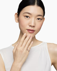 Pavé Pinky Ring in 18K Rose Gold with Cognac Diamonds, 10mm