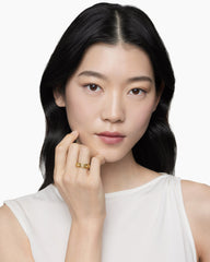 Modern Renaissance® Band Ring in 18K Yellow Gold with Diamonds, 6.6mm