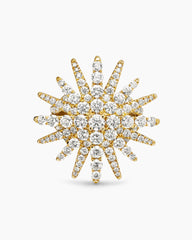 Starburst Ring in 18K Yellow Gold with Diamonds, 28mm