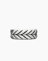 Chevron Band Ring in Sterling Silver, 9mm