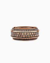Streamline® Beveled Band Ring in 18K Rose Gold with Cognac Diamonds, 8.5mm