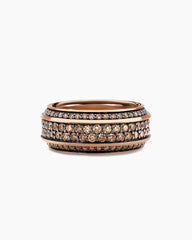 Streamline® Beveled Band Ring in 18K Rose Gold with Cognac Diamonds, 8.5mm