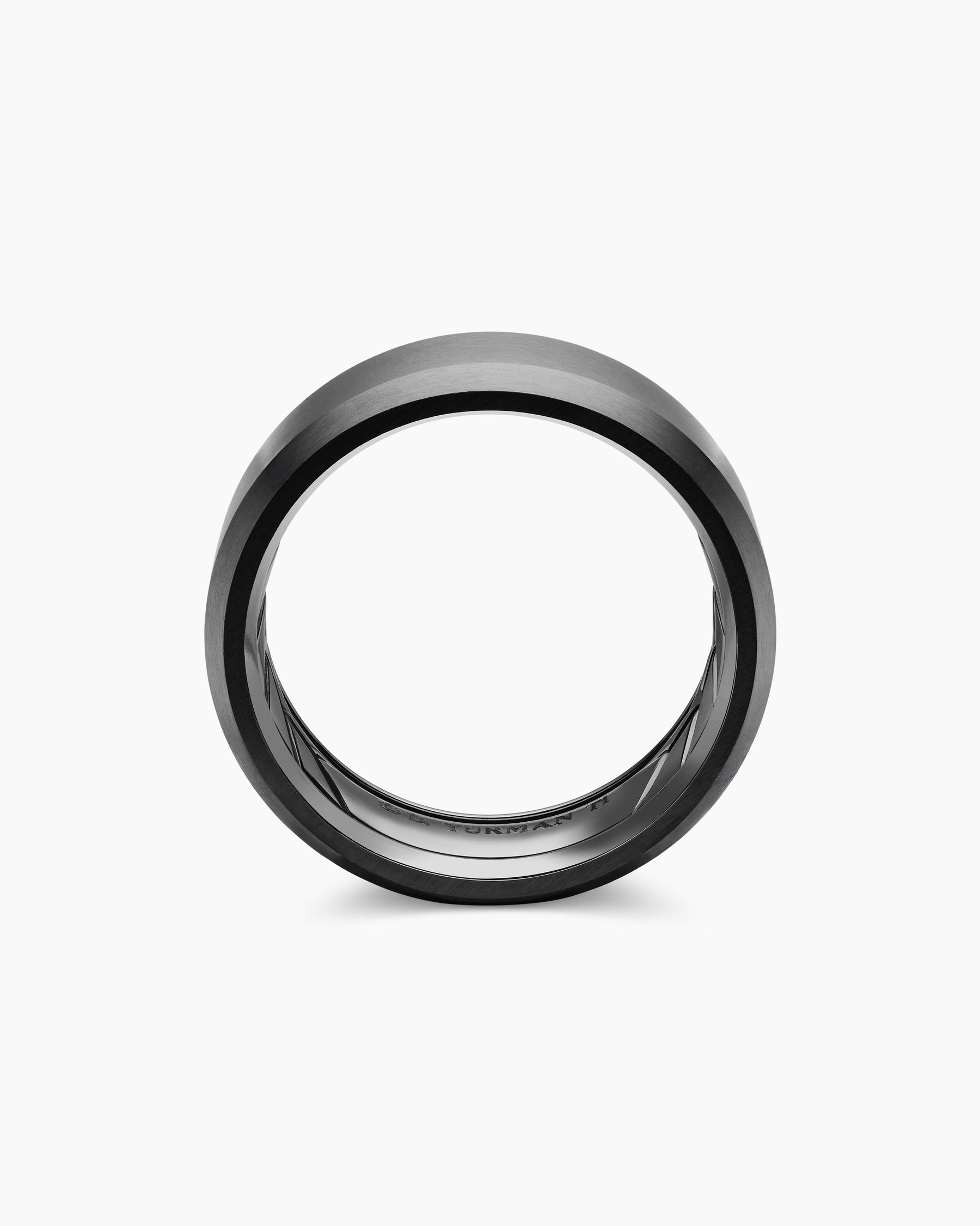 Streamline® Beveled Band Ring in Black Titanium, 8.5mm