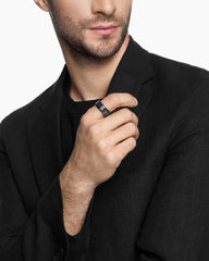 Streamline® Beveled Band Ring in Black Titanium, 8.5mm